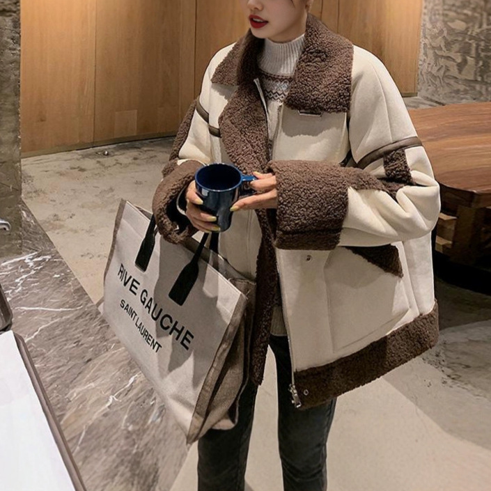 Lamb Wool Jacket Coats Woman K - огляд і ціна Japanese Women Lifestyle