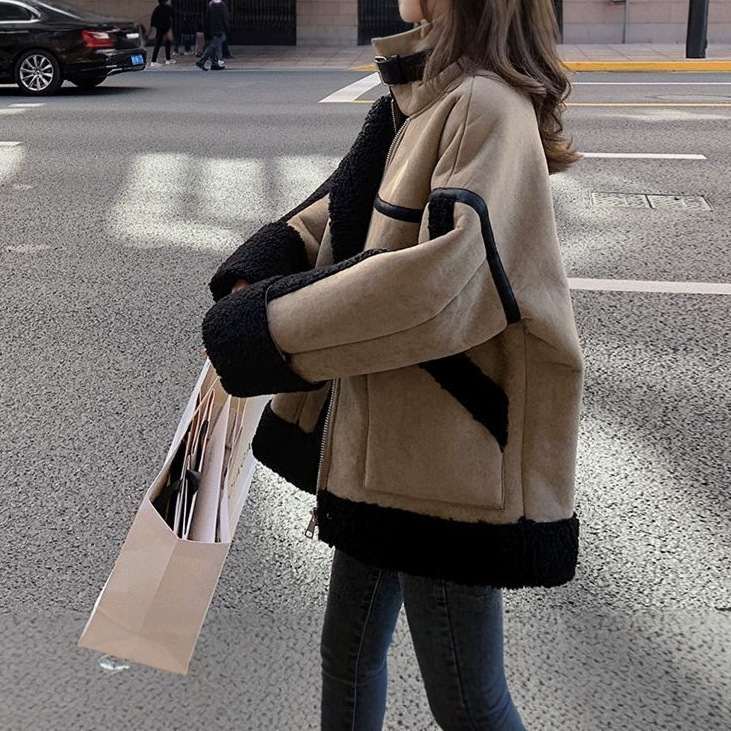 Lamb Wool Jacket Coats Woman K - огляд і ціна Japanese Women Lifestyle
